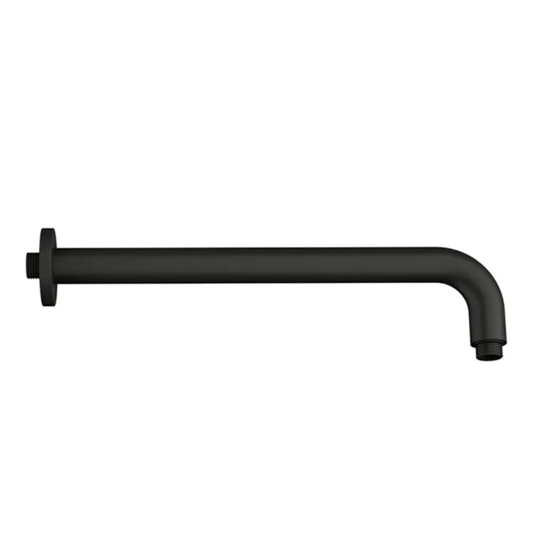 Βραχίονας Ντουζ Στρόγγυλος 30 cm Black matt