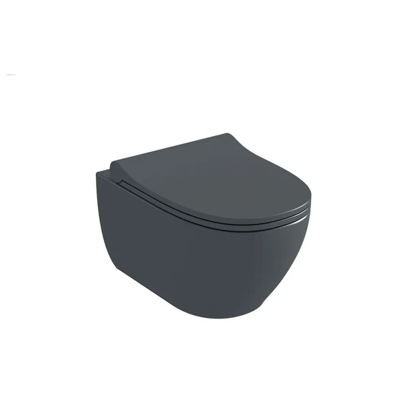Ege Verso Antracite Rimless  - Λεκάνη κρεμαστή