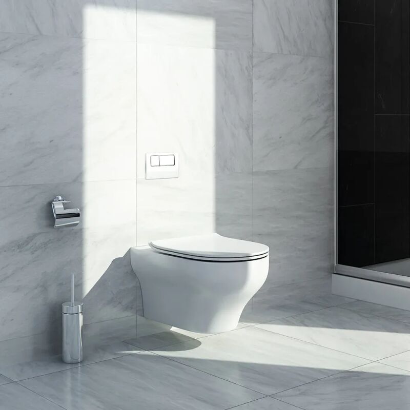 Olympia Clear Rimless - Λεκάνη κρεμαστή σε διάφορα ματ χρώματα - Image 2