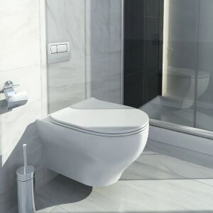 Olympia Clear Rimless - Λεκάνη κρεμαστή σε διάφορα ματ χρώματα - Image 3