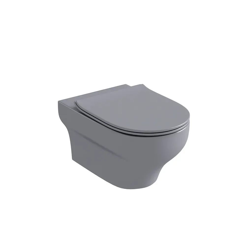 Olympia Clear Rimless Grey Matt -  Λεκάνη κρεμαστή