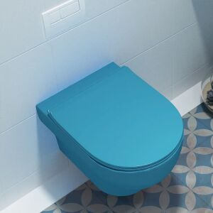 Olympia Clear Rimless Turquoise - Λεκάνη κρεμαστή - Image 3