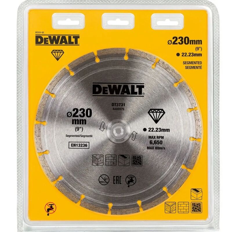 Διαμαντόδισκος ξηράς κοπής 230x2.4x22.2mm DT3731 DEWALT
