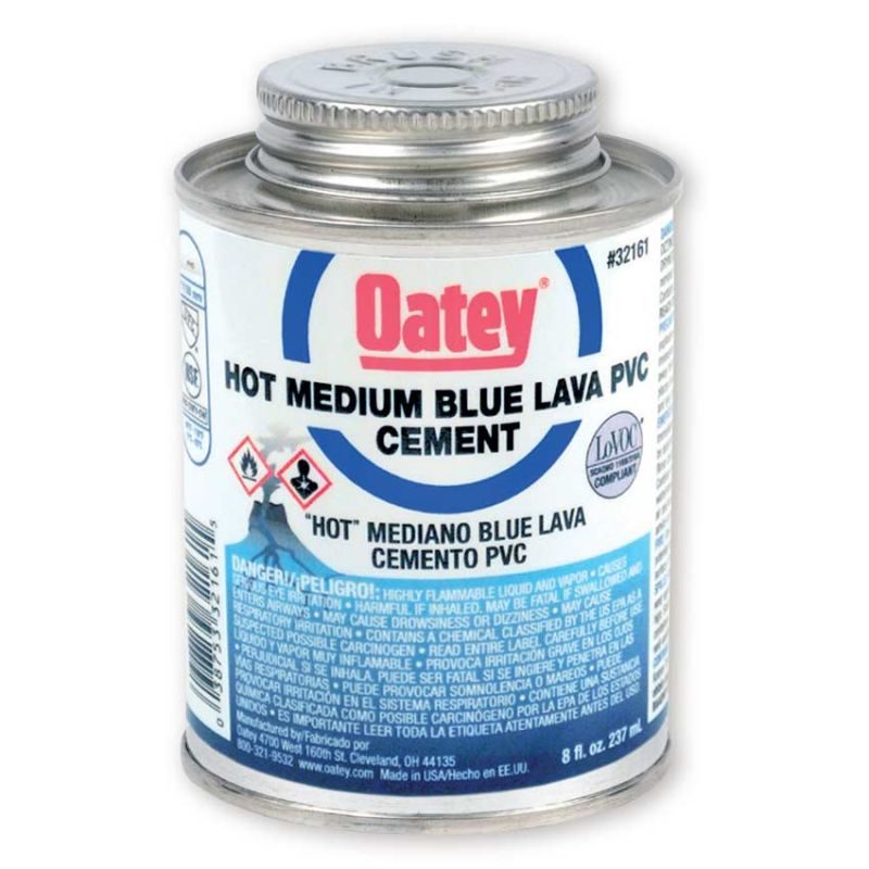 Κόλλα σωλήνων PVC μπλε OATEY Blue Lava