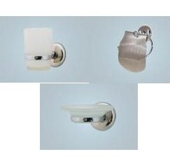 Σετ μπάνιου με σαπουνοθήκη, ποτηροθήκη, χαρτοθήκη