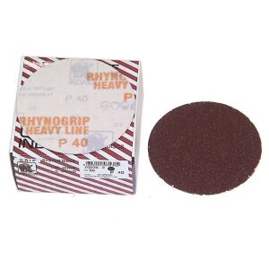 Γυαλόχαρτο 50τεμ. velcro κόκκινο 125mm, χωρίς τρύπες Νο100