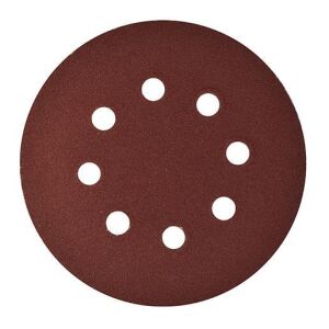 Γυαλόχαρτο 50τεμ. velcro κόκκινο 125mm, 8 τρύπες Νο120