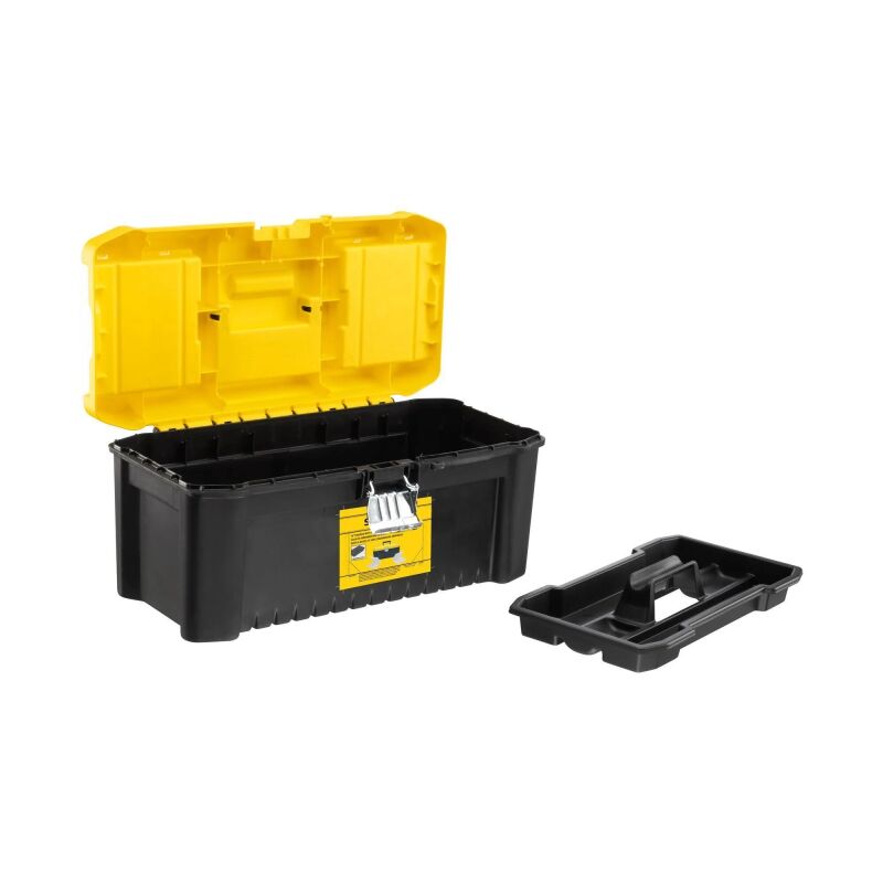Εργαλειοθήκη πλαστική ESSENTIAL 41x2119x19,5cm 16" μαύρη με 1 μεταλλικo κλείστρo.