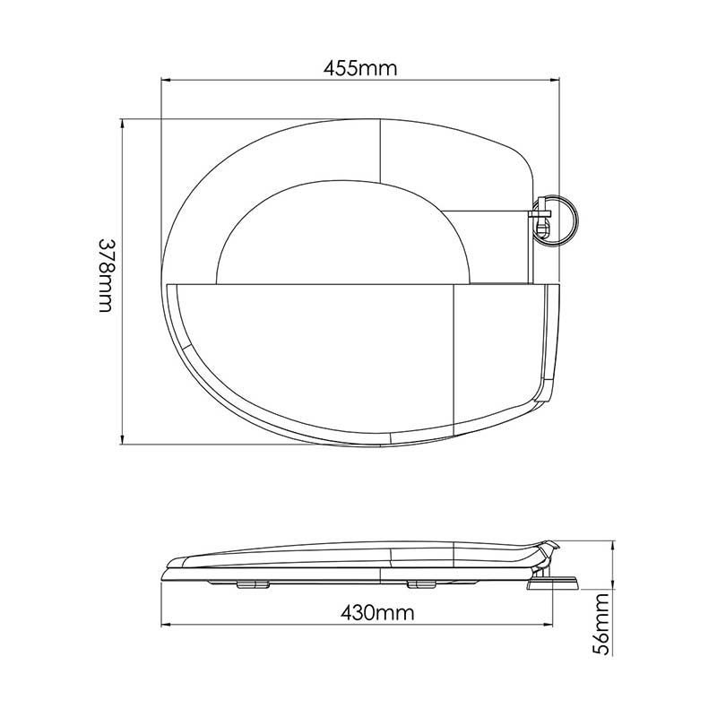 Καπάκι τουαλέτας universal ABS βαρέως τύπου KING NOVA - Image 3