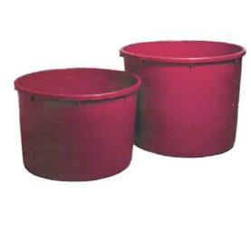 Πλαστικοί κάδοι τροφίμων κόκκινοι σε διάφορα μεγέθη