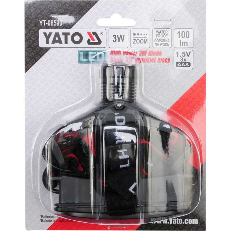 Φακός κεφαλής 3W 100 Lumen αδιάβροχος YATO YT-08590 - Image 8