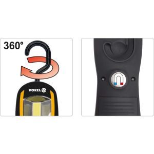 Φακός LED με άγκιστρο περιστρεφόμενο VOREL 82726 - Image 4