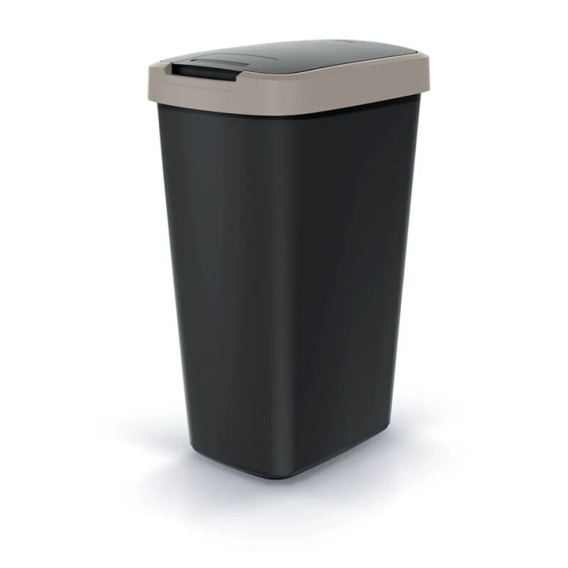 Keden κάδος απορριμμάτων Compacta Q καφέ/μαύρος 45 lt με καπάκι NSAB45-WG5C