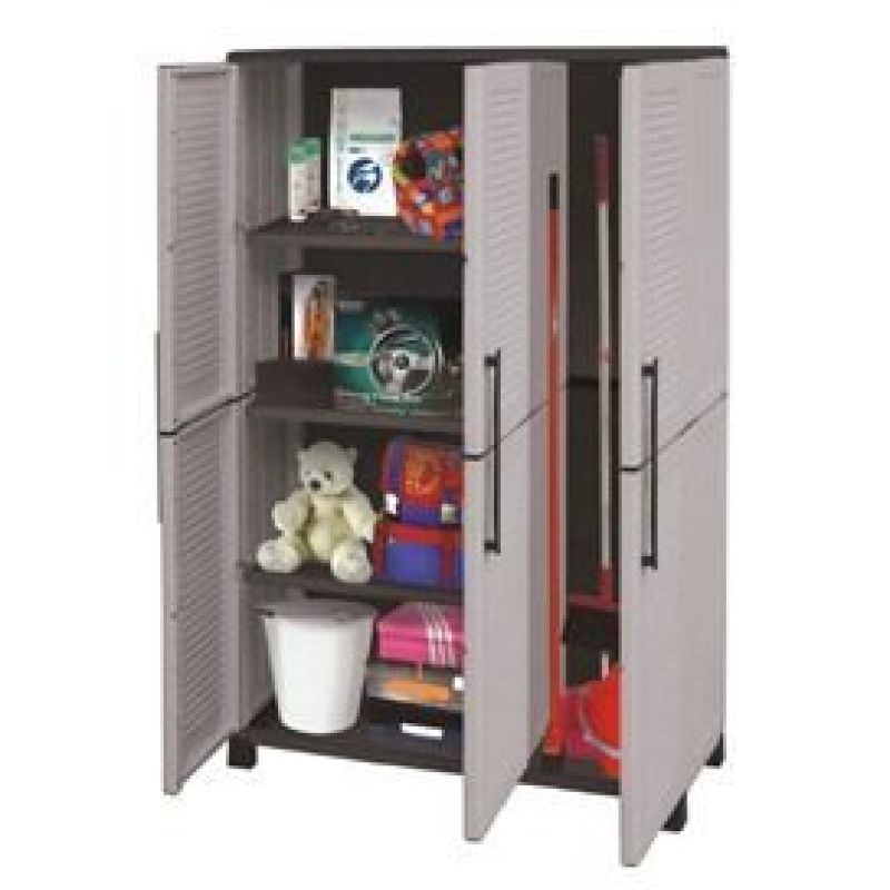 Ντουλάπα πλαστική τρίφυλλη με πόδια 102x37x169 Artplast - Image 2