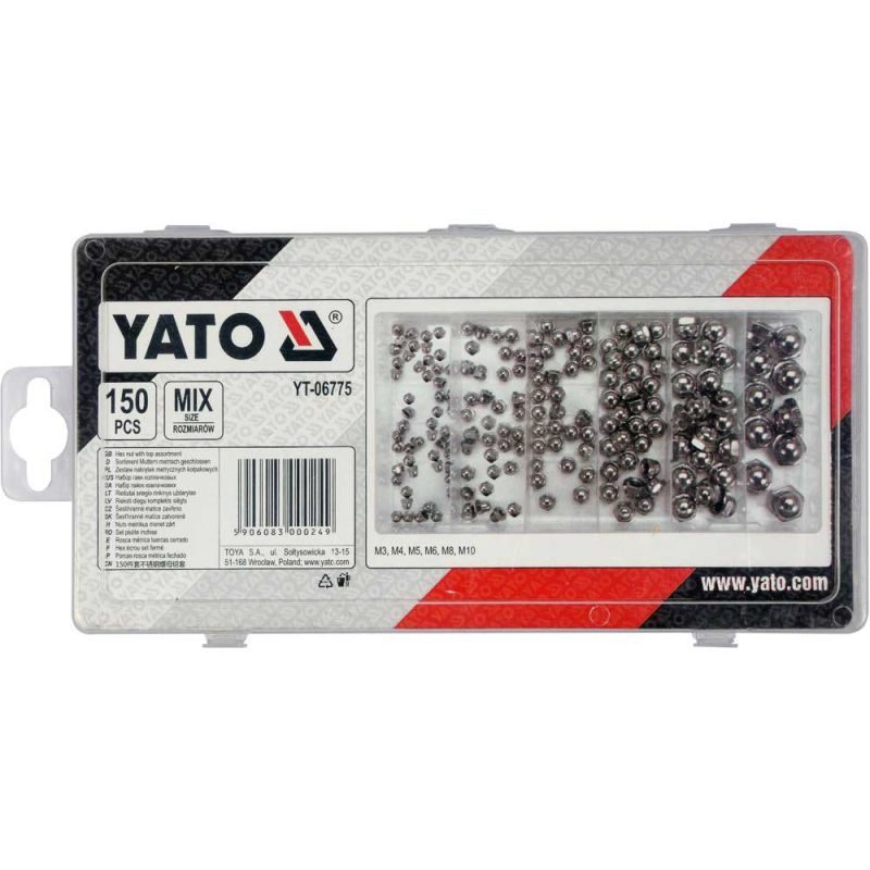 Τυφλά παξιμάδια σετ 150 τεμαχίων YATO YT-06775