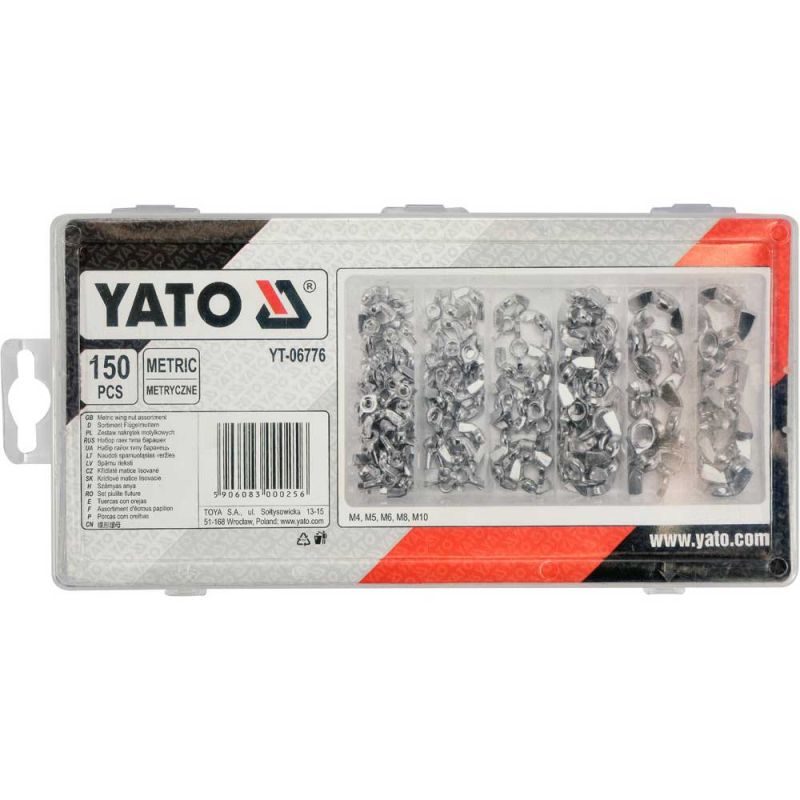 Πεταλούδες γαλβανιζέ σετ 150 τεμαχίων YATO YT-06776