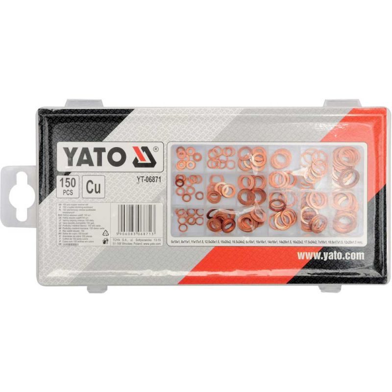 Σετ χάλκινες ροδέλες 150 τεμαχίων YATO YT-06871 - Image 3