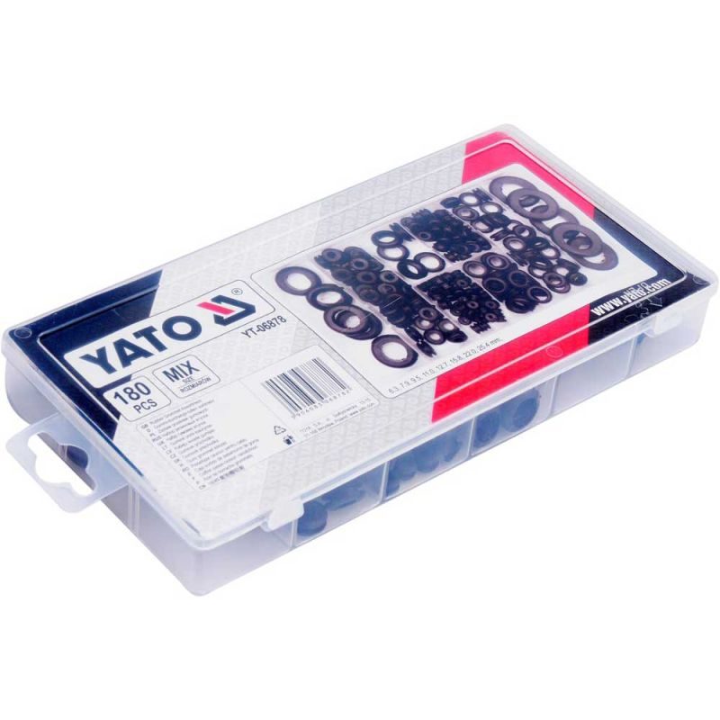 Ελαστικές ροδέλες σετ 180 τεμαχίων YATO YT-06878 - Image 2