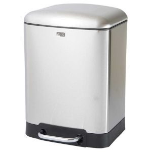 Καλαθάκι μπάνιου INOX ματ ορθογώνιο 6 λίτρων Soft Close