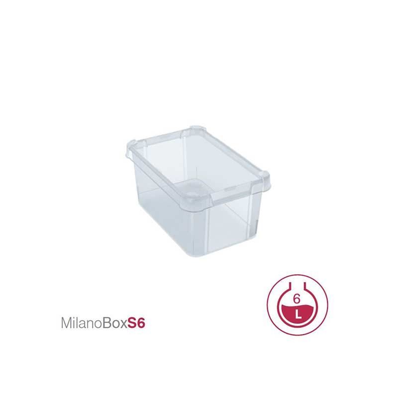 Κουτί αποθήκευσης πλαστικό MilanoBoxS με καπάκι - Image 2