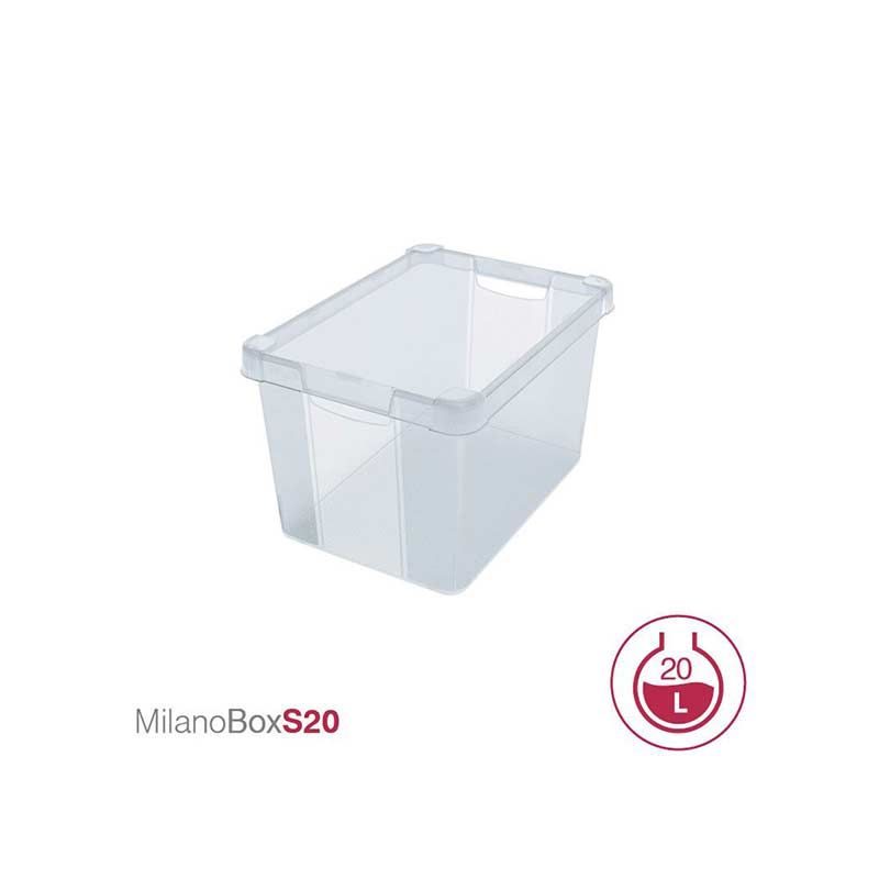 Κουτί αποθήκευσης πλαστικό MilanoBoxS με καπάκι - Image 4
