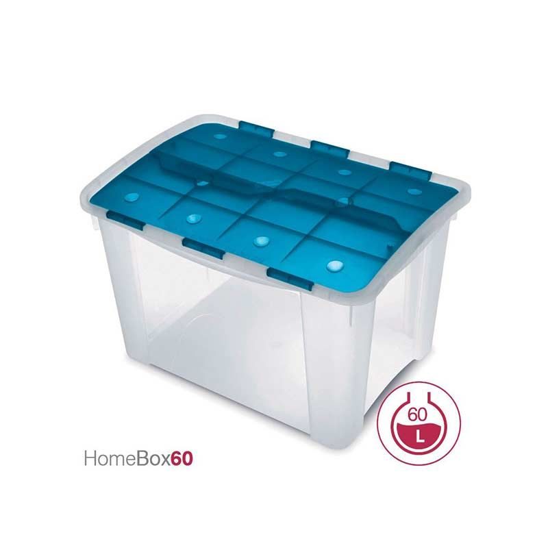Κουτί αποθήκευσης πλαστικό Homebox με καπάκι - Image 2