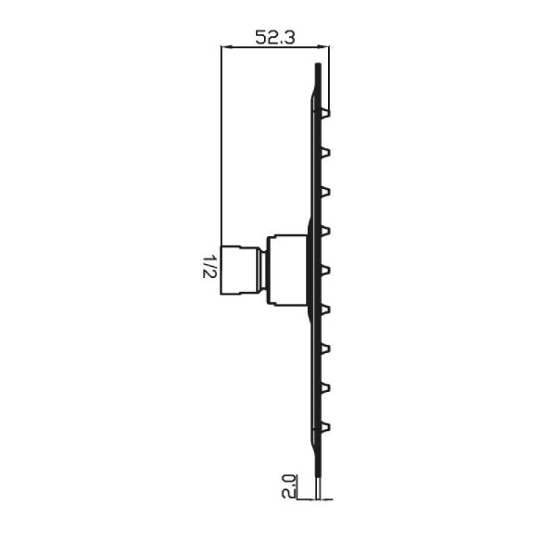 Ανοξείδωτος κώδωνας μπάνιου 200x200 SLIM MODEA - Image 2