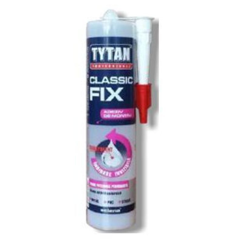 Μονταζόκολλα διαλύτου διάφανη Tytan Classic Fix φυσίγγιο