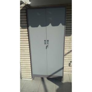 Ντουλάπα μεταλλική γαλβανιζέ με χώρισμα και πόδια - Image 4