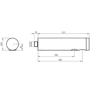 Μπαταρία νιπτήρος τοίχου με φωτοκύτταρο ΙΤΑΛΙΑΣ IDRAL - Image 2