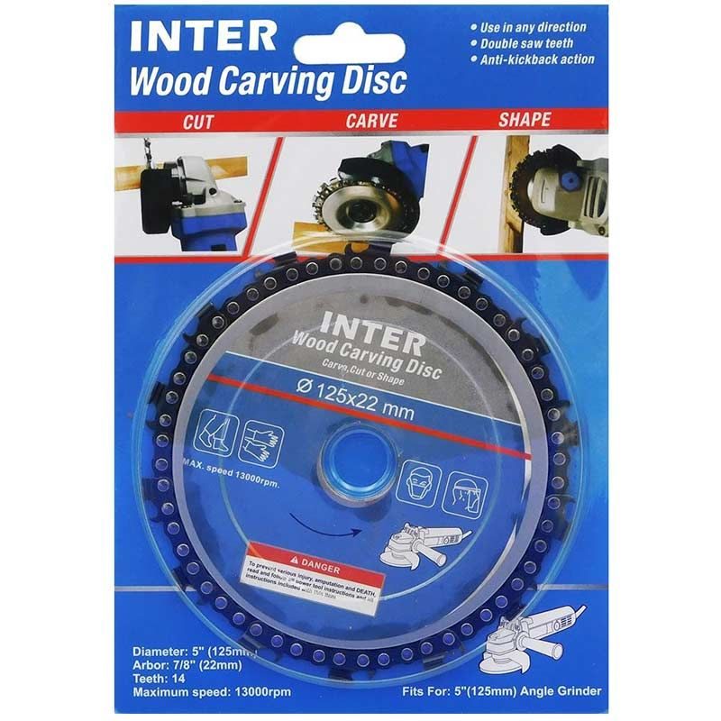Δίσκος ξύλου γωνιακού τροχού με αλυσίδα INTER - Image 2