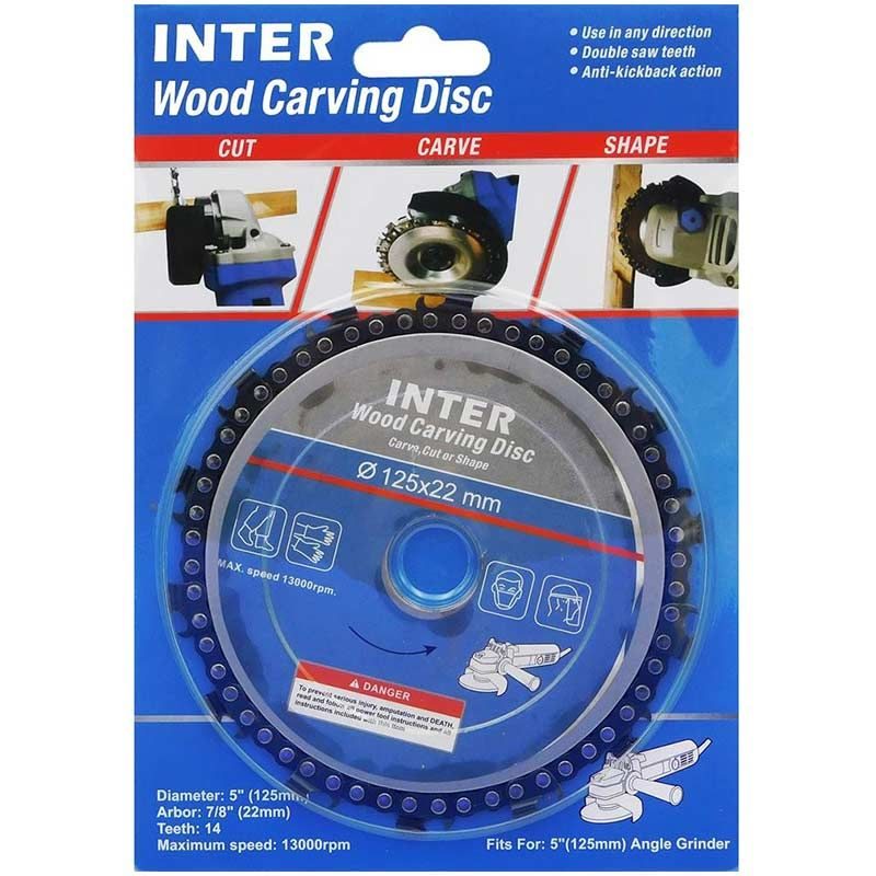 Δίσκος ξύλου γωνιακού τροχού με αλυσίδα INTER