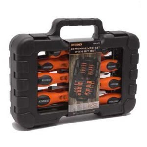 Κασετίνα 58 τεμαχίων κατσαβίδια + μύτες 1/4 HANDY - Image 2