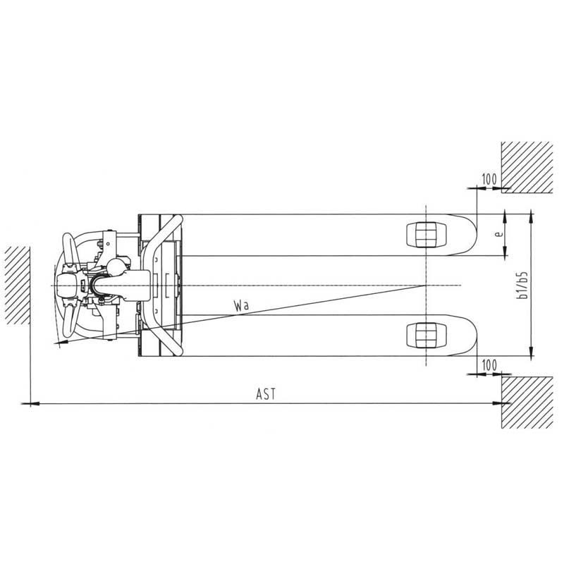 Ηλεκτρικό παλετοφόρο 1.5 τόνου 48 V Express - Image 3