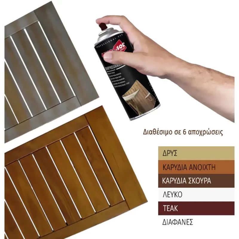 Σπρέι βερνίκι εμποτισμού για ξύλα 400ml Ambrosol - Image 2