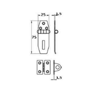 Καταβάτες πλακέ M8052A Inox A4 - Image 2