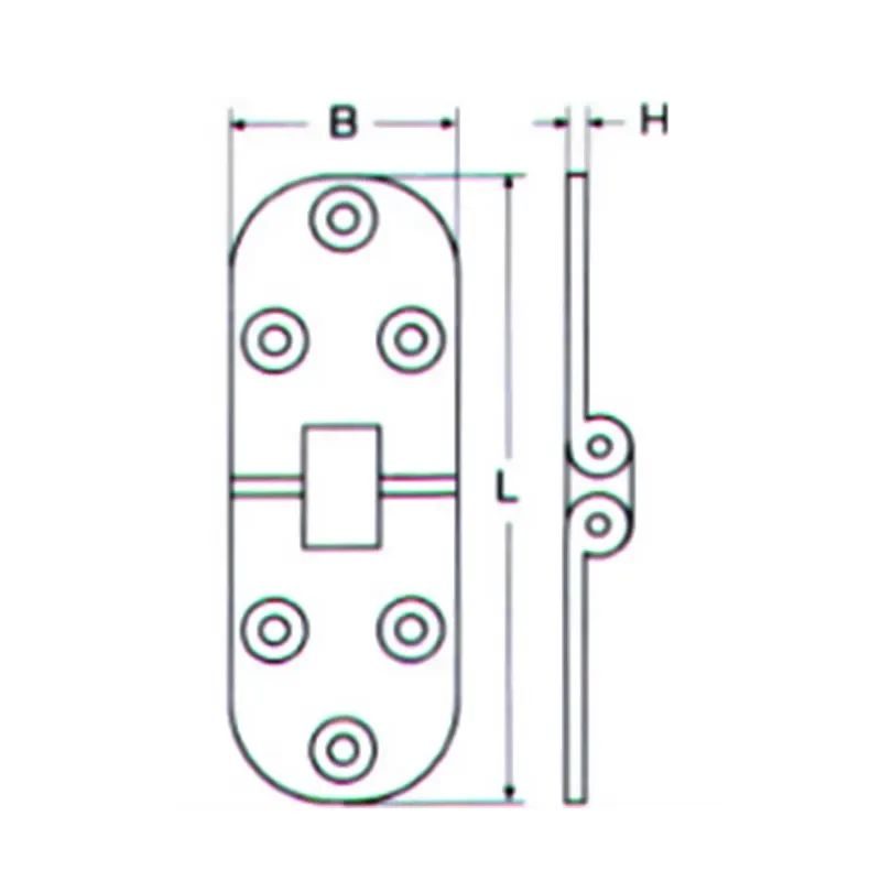 Μεντεσέδες με διπλό πύρο M8018 Inox A4 - Image 2