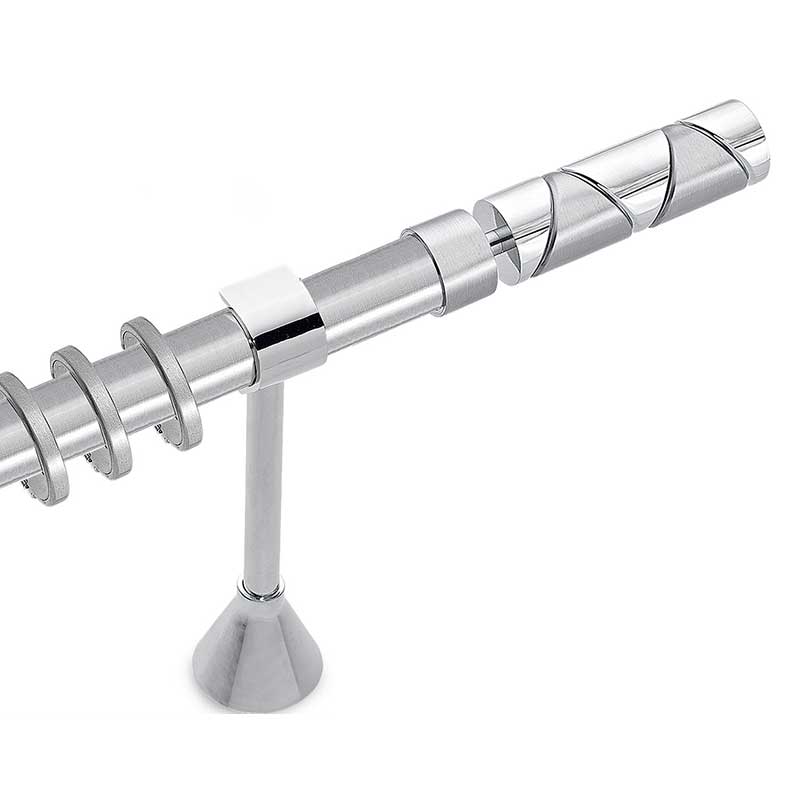 Κουρτινόξυλα Φ25 νίκελ ματ - χρωμέ Samos