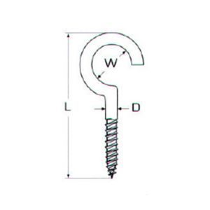 Βίδες γάντζοι M8706 Inox A4 - Image 2