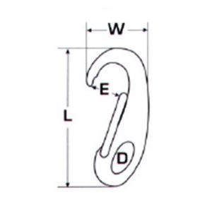 Πυροσβεστικοί γάντζοι γαμψοί M8251 Inox A4 - Image 2