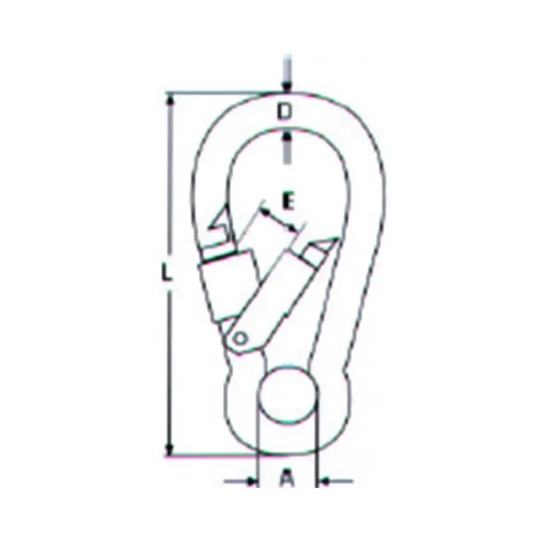 Γάντζοι με παξιμάδι M8004 Inox A4 - Image 2