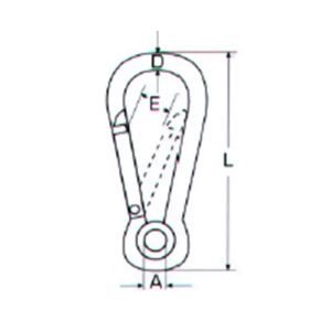 Γάντζοι πυροσβεστικοί με θηλιά M8250 Inox A4 - Image 2