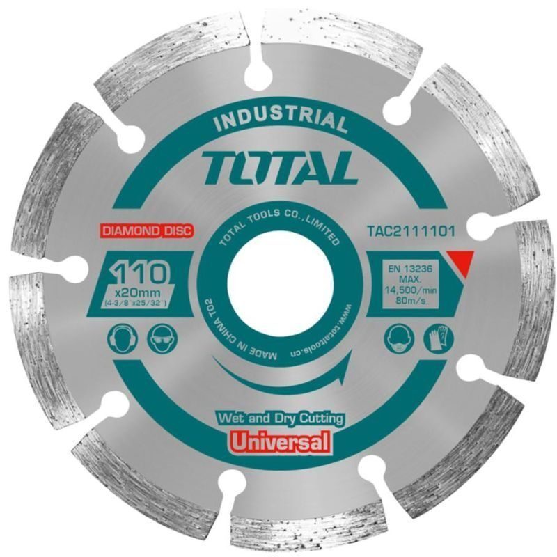 Διαμαντόδισκος υγράς κοπής Φ-110mm Χ 20mm TOTAL