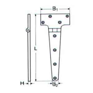 Μεντεσέδες χυτοί τύπου Τ M8281 Inox A4 - Image 2