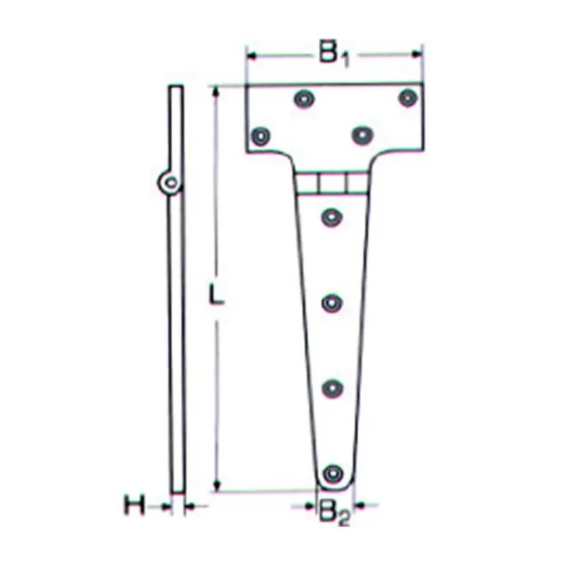 Μεντεσέδες χυτοί τύπου Τ M8281 Inox A4 - Image 2