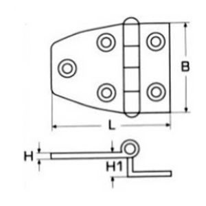 Μεντεσέδες με γόνατο M8237 Inox A4 - Image 2