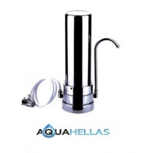 Ανοξείδωτο φίλτρο νερού άνω πάγκου Aqua Hellas