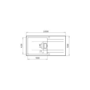 Νεροχύτης 100x50cm PYRAGRANITE KARTESIO PYRAMIS - Image 5