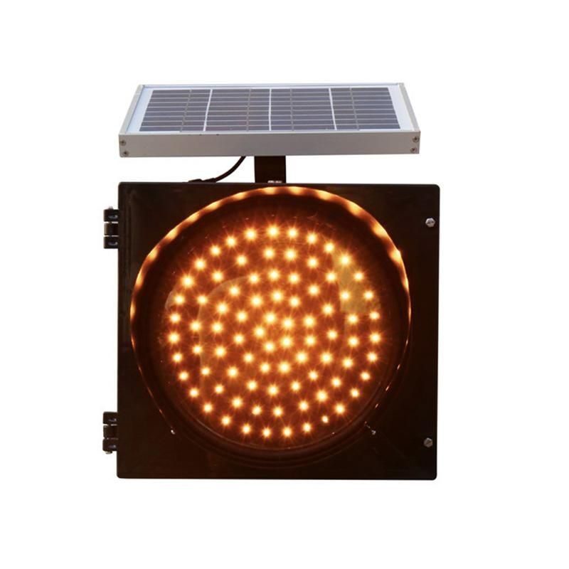 Ηλιακό φανάρι σήμανσης LED κίτρινο 200mm - Image 7