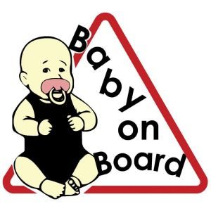 Πινακίδα σήμανσης αυτοκόλλητη Baby on Board